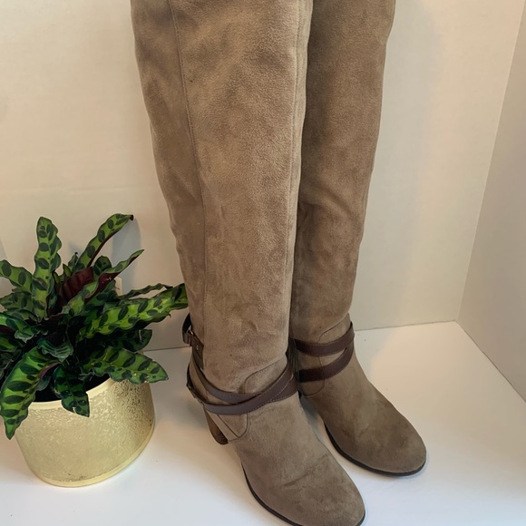 MADDEN GIRL • Tan Suede Over The Knee Boot - Picture 2 of 4